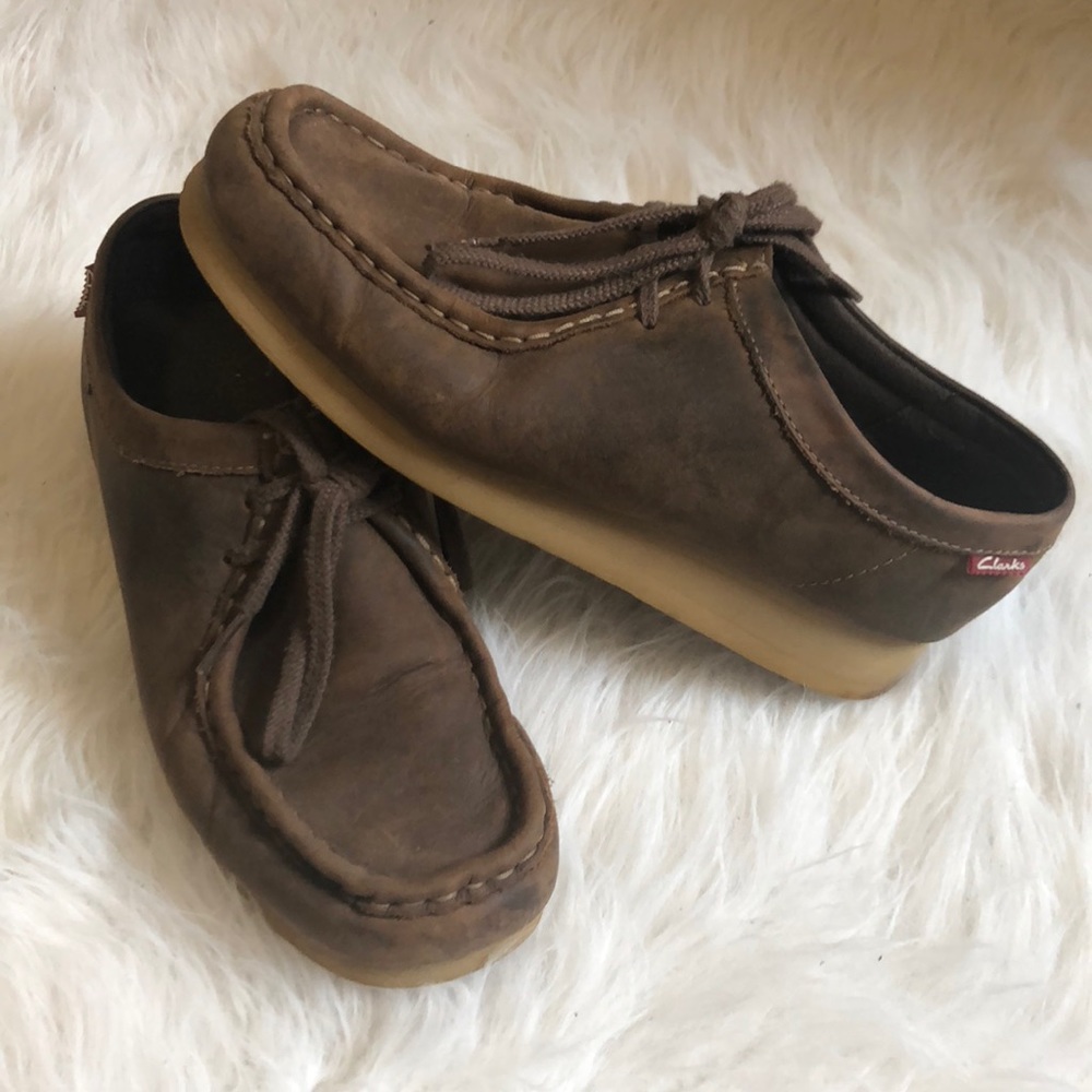 Clarks Brown Leather Wallabees